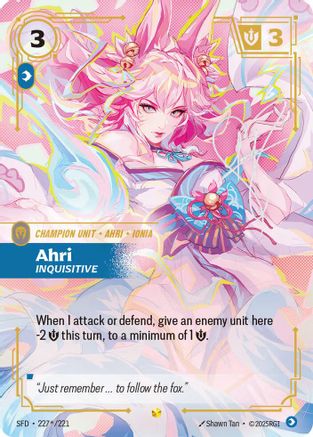 Ahri - Inquisitive (Signature) (227*/221) - Spiritforged Foil | Grognard Games