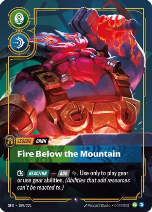 Ornn - Fire Below the Mountain (189/221) - Spiritforged Foil | Grognard Games