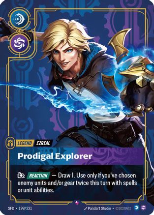Ezreal - Prodigal Explorer (199/221) - Spiritforged Foil | Grognard Games