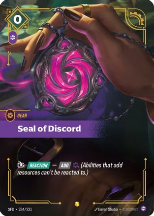 Seal of Discord (Overnumbered) (234/221) - Spiritforged Foil | Grognard Games