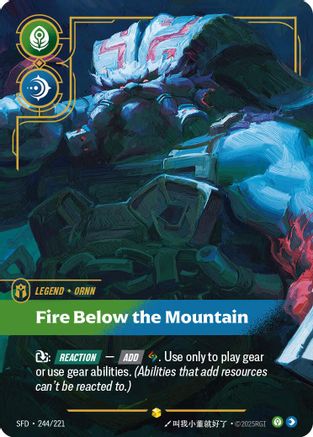 Ornn - Fire Below the Mountain (Overnumbered) (244/221) - Spiritforged Foil | Grognard Games