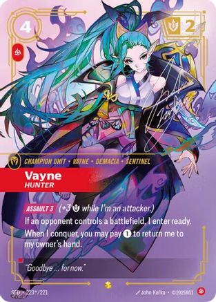 Vayne - Hunter (Signature) (223*/221) - Spiritforged Foil | Grognard Games