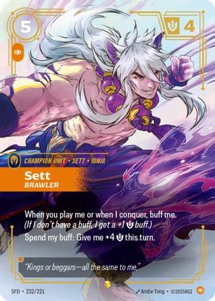 Sett - Brawler (Overnumbered) (232/221) - Spiritforged Foil | Grognard Games