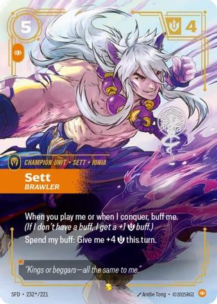 Sett - Brawler (Signature) (232*/221) - Spiritforged Foil | Grognard Games