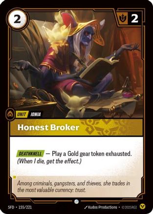 Honest Broker (155/221) - Spiritforged Foil | Grognard Games