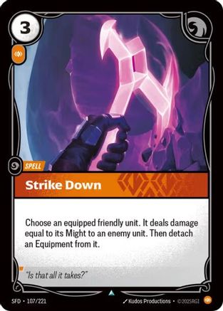 Strike Down (107/221) - Spiritforged Foil | Grognard Games