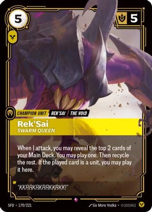Rek'Sai - Swarm Queen (170/221) - Spiritforged Foil | Grognard Games