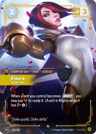 Fiora - Worthy (180/221) - Spiritforged Foil | Grognard Games