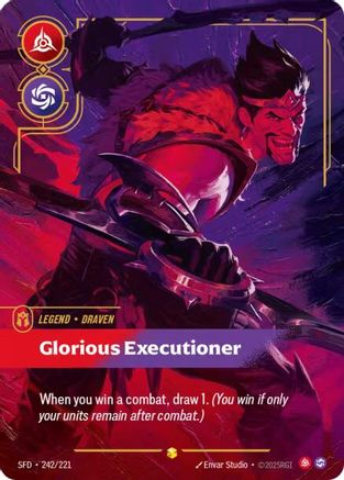 Draven - Glorious Executioner (Overnumbered) (242/221) - Spiritforged Foil | Grognard Games