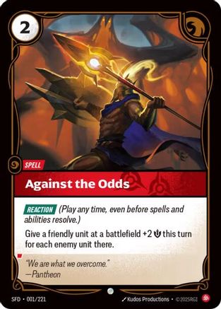 Against the Odds (001/221) - Spiritforged Foil | Grognard Games