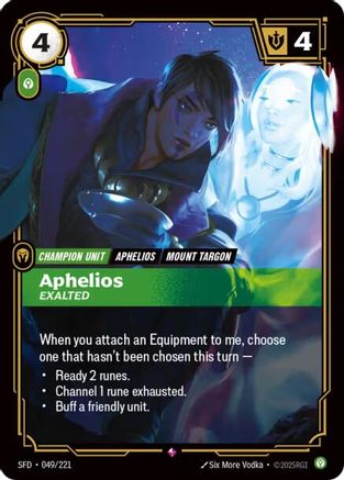 Aphelios - Exalted (049/221) - Spiritforged Foil | Grognard Games