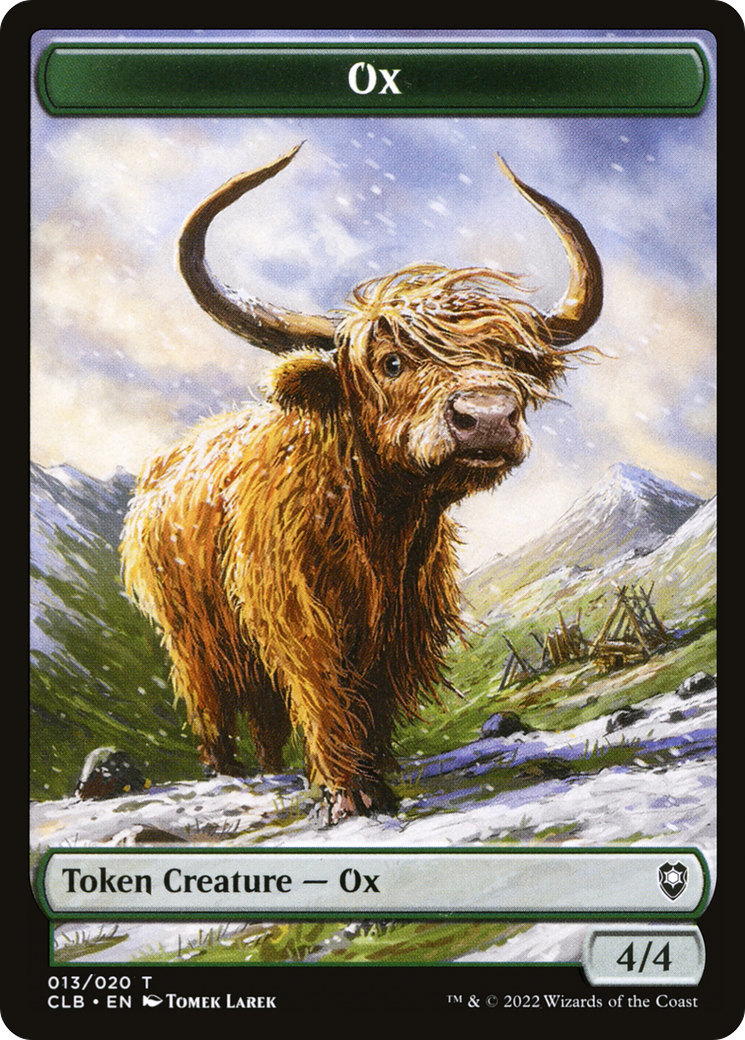 Ox Token [Commander Legends: Battle for Baldur's Gate Tokens] | Grognard Games