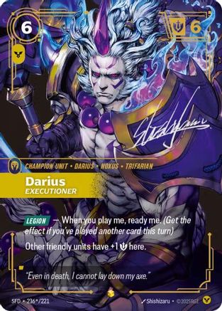 Darius - Executioner (Signature) (236*/221) - Spiritforged Foil | Grognard Games