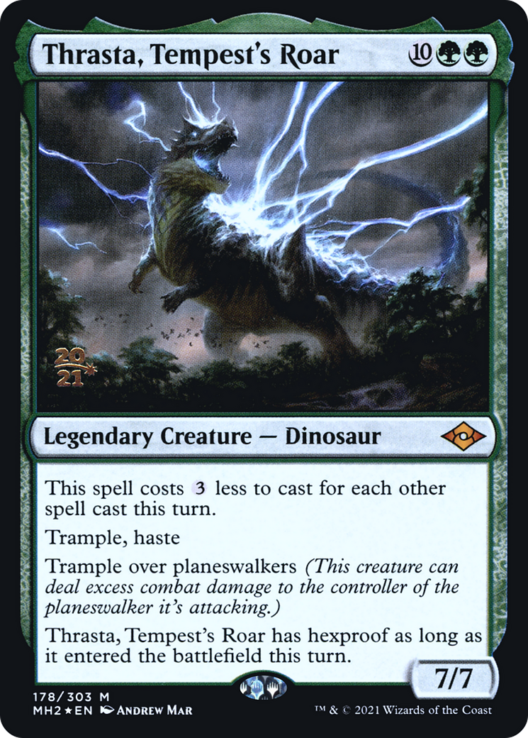 Thrasta, Tempest's Roar [Modern Horizons 2 Prerelease Promos] | Grognard Games