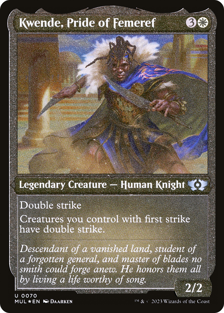 Kwende, Pride of Femeref (Foil Etched) (MUL-070) - Multiverse Legends Foil | Grognard Games