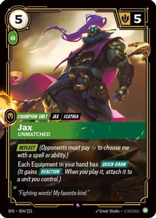 Jax - Unmatched (054/221) - Spiritforged Foil | Grognard Games