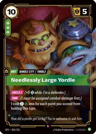 Needlessly Large Yordle (055/221) - Spiritforged Foil | Grognard Games