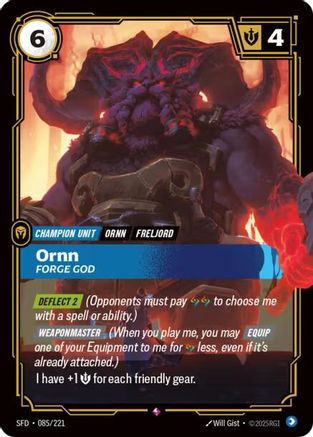 Ornn - Forge God (085/221) - Spiritforged Foil | Grognard Games