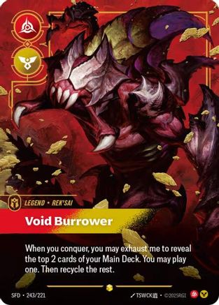 Rek'sai - Void Burrower (Overnumbered) (243/221) - Spiritforged Foil | Grognard Games