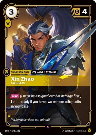 Xin Zhao - Vigilant (176/221) - Spiritforged Foil | Grognard Games