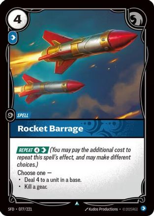 Rocket Barrage (077/221) - Spiritforged Foil | Grognard Games