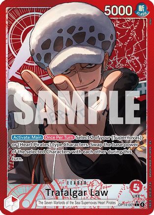 Trafalgar Law - OP14-001 (Alternate Art) (OP14-001) - The Azure Sea's Seven Foil | Grognard Games