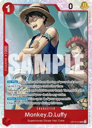 Monkey.D.Luffy - OP14-013 (OP14-013) - The Azure Sea's Seven Foil | Grognard Games