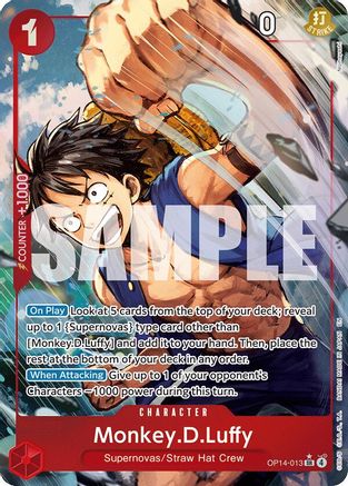 Monkey.D.Luffy - OP14-013 (Alternate Art) (OP14-013) - The Azure Sea's Seven Foil | Grognard Games