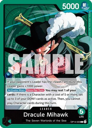 Dracule Mihawk - OP14-020 (OP14-020) - The Azure Sea's Seven | Grognard Games
