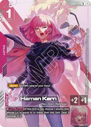 Haman Karn (Newtype Challenge 2025 Mission 3) - Gundam Promotional Cards (GD02-091) Holofoil | Grognard Games