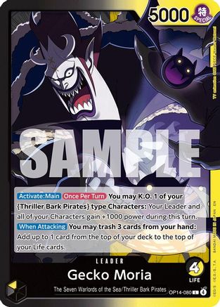 Gecko Moria - OP14-080 (OP14-080) - The Azure Sea's Seven | Grognard Games