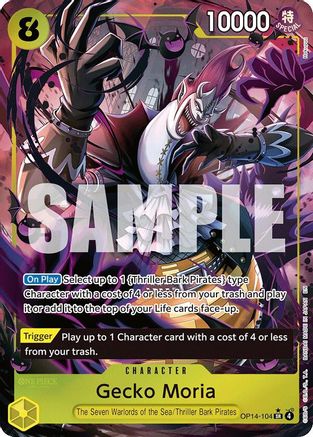 Gecko Moria - OP14-104 (Alternate Art) (OP14-104) - The Azure Sea's Seven Foil | Grognard Games