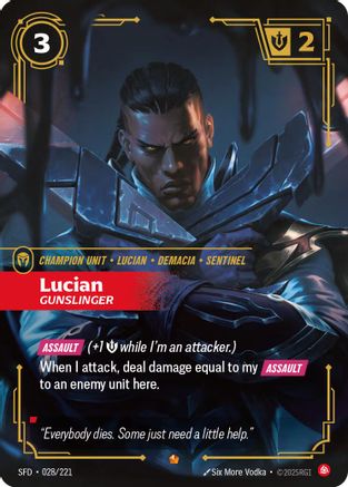 Lucian - Gunslinger (028/221) - Spiritforged Foil | Grognard Games