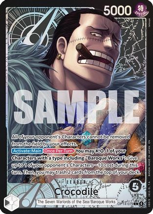 Crocodile - OP14-079 (Alternate Art) (OP14-079) - The Azure Sea's Seven Foil | Grognard Games