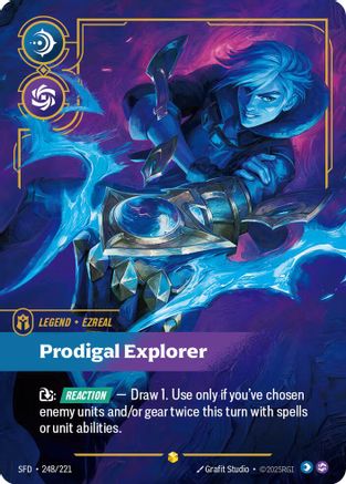 Ezreal - Prodigal Explorer (Overnumbered) (248/221) - Spiritforged Foil | Grognard Games