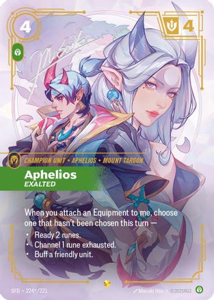 Aphelios - Exalted (Signature) (224*/221) - Spiritforged Foil | Grognard Games