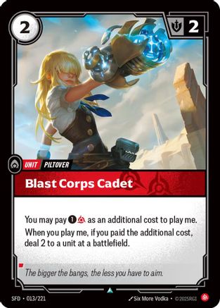 Blast Corps Cadet (013/221) - Spiritforged Foil | Grognard Games