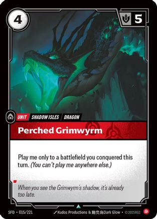 Perched Grimwyrm (015/221) - Spiritforged Foil | Grognard Games
