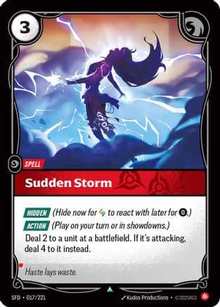 Sudden Storm (017/221) - Spiritforged Foil | Grognard Games