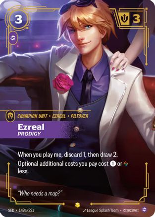 Ezreal - Prodigy (Alternate Art) (149a/221) - Spiritforged Foil | Grognard Games