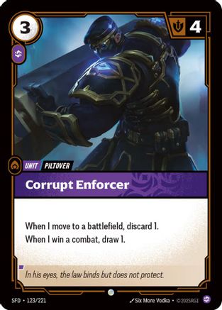Corrupt Enforcer (123/221) - Spiritforged Foil | Grognard Games