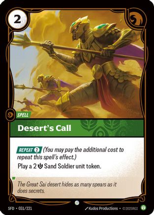Desert's Call (031/221) - Spiritforged Foil | Grognard Games