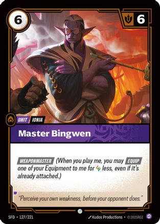 Master Bingwen (127/221) - Spiritforged Foil | Grognard Games