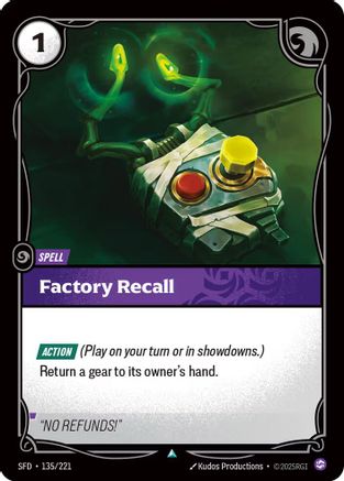 Factory Recall (135/221) - Spiritforged Foil | Grognard Games