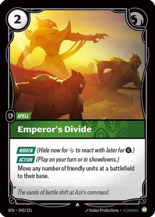 Emperor's Divide (043/221) - Spiritforged Foil | Grognard Games