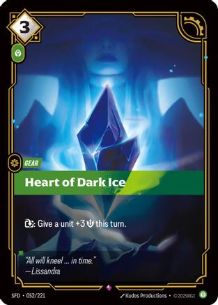 Heart of Dark Ice (052/221) - Spiritforged Foil | Grognard Games