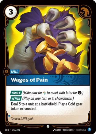 Wages of Pain (070/221) - Spiritforged Foil | Grognard Games
