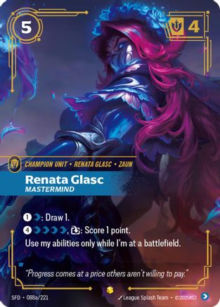 Renata Glasc - Mastermind (Alternate Art) (088a/221) - Spiritforged Foil | Grognard Games
