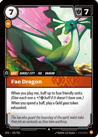 Fae Dragon (101/221) - Spiritforged Foil | Grognard Games