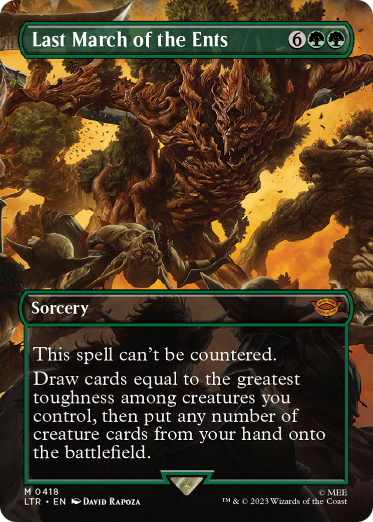 Last March of the Ents (LTR-418) - The Lord of the Rings: Tales of Middle-earth (Borderless) Foil | Grognard Games